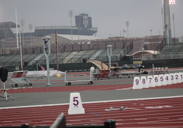 Two hours and fifty minute weather delay not enough to stop the inaugural Reveille Track and Field Meet