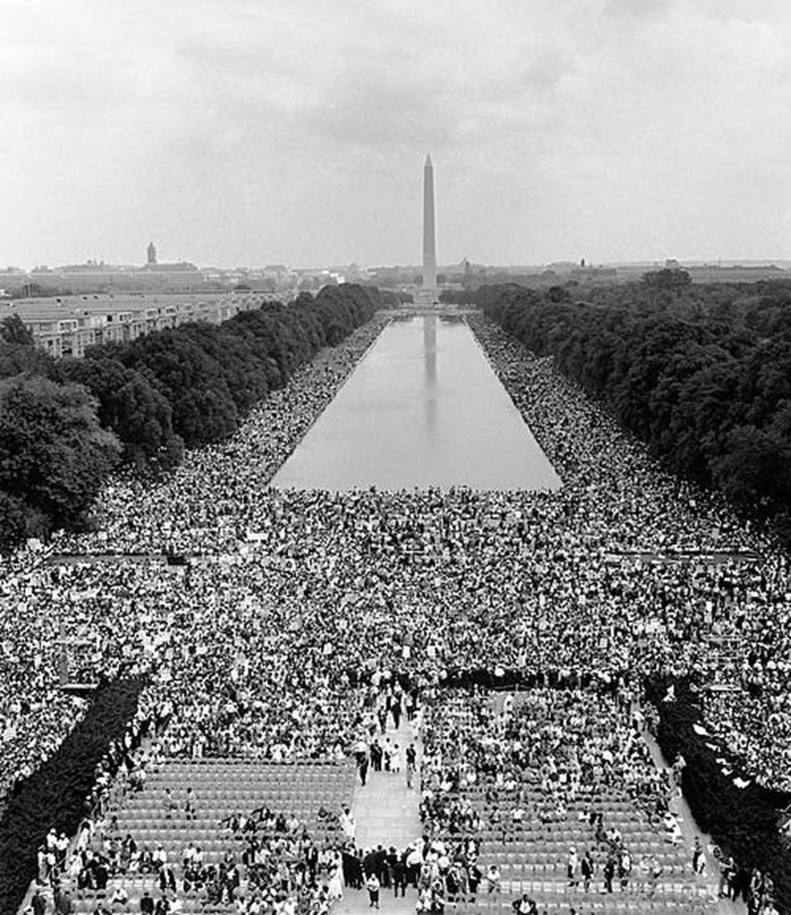 Lincoln Memorial The People March in Washington in the 1963