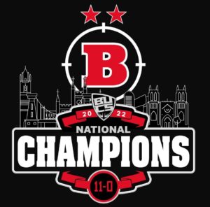 UWE Bullets Bucs 11-0 National Champions 2022 MVP Brian Peavy II